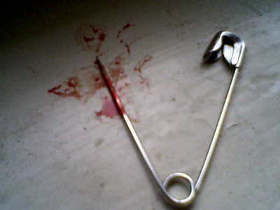 Pin With Blood