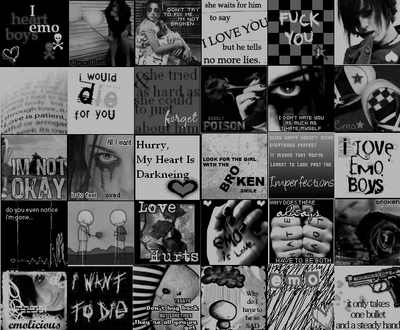 emo quotes and icons. Emo Icons Black And White