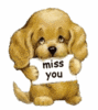 Miss You Animated Dog
