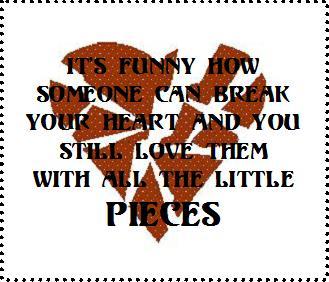 It's Funny How Someone Can Break Your Heart And You Still Love Them With All The Little Pieces