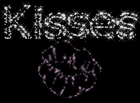 Kisses Black Background