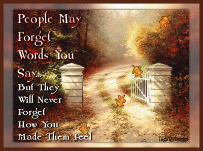 People May Forget Words You Say But They Will Never Forget How You Made Them Feel