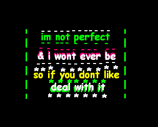 im not [perfect]
