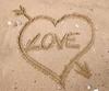 Love Heart In Sand