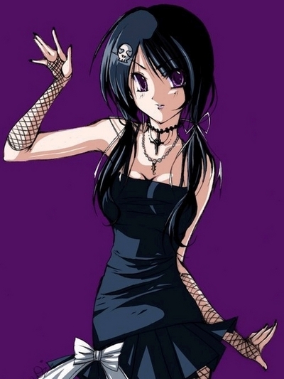 emo anime girls. Fashion Anime Girl Goth Style