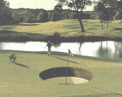 Giant golf hole