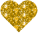 Gold Sparkling Heart