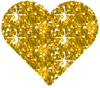 Gold Sparkling Heart