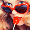 Girl Lollipop Red Sunglasses