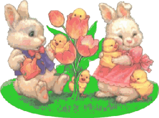Easter Bunnies And Chicks