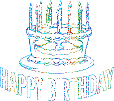 Happy Birthday Glittering Cake