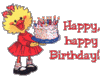 Happy Birthday Duckling With A Cake