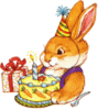Happy Birthday! -- Rabbit With A Cake