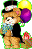 Happy Birthday Teddy Bear With Baloons