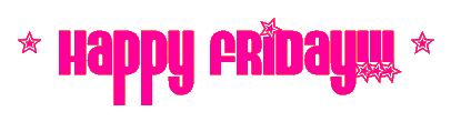 Happy Friday Pink Letters