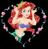 Little Mermaid In A Heart Glitter