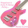 Music Is Love. Pink Guitar