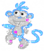 Blue monkey glitter