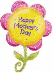 Happy Mother's Day,glitter Flower
