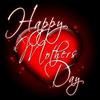 Happy Mothers Day, Red Heart, White Text