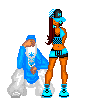 Sexy Hip-Hop Doll Couple in Blue