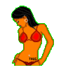 Sexy Thug Doll in Red Bikini