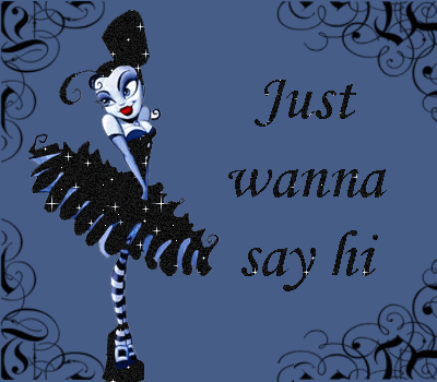 Just Wanna Say Hi, Black Text, Goth Girl