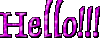 Hello, violet text
