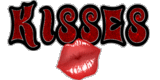 Kisses red lips