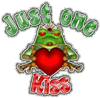 Just One Kiss, green , red text