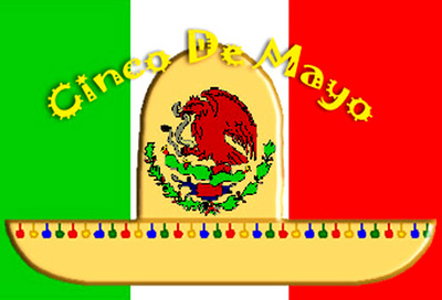 Cinco De Mayo Mexican Flag With Sambrero