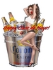 Happy Cinco De Mayo a Girl and a Bucket Of Corona Extra Beer
