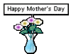 Happy Mother's Day , Flowers, Black Text