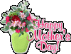 Happy Mother's Day ! Animated Flowers, Pink Text