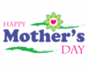 Happy Mother's Day, Blue Text , White Background