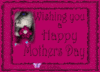 Wishing You A Happy Mothers Day, Animated Butterflies, Girl, Flower