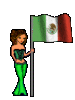 Sexy Doll with Mexico National Flag