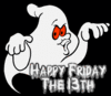 Happy Friday the 13th black , white