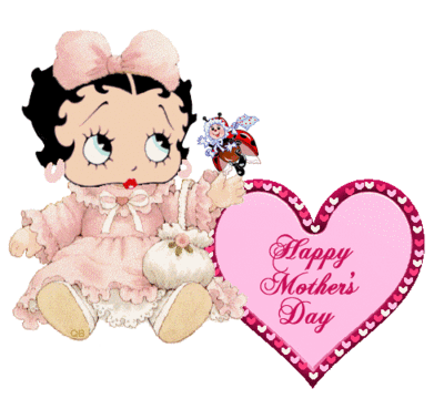 Happy Mother's Day , Betty Boop, Pink Heart