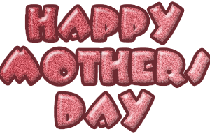 Happy Mother's Day Pink Glitter Text