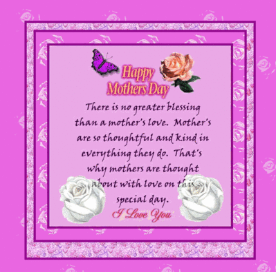 Happy Mothers Day Quote, Poem, Violet Text