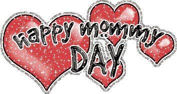 happy mommy day, red hearts