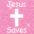 Jesus Saves Pink Glitter