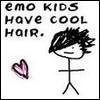 emo kids have cool hair