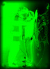 emo love kiss green background