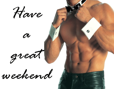 have a great weekend, black glitter text