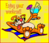 Enjoy Your Weekend! yellow background