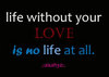 life without your love is no life at all