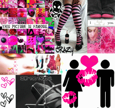 girly icons, collage