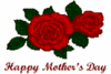 happy mother's day ,red roses, red glitter text